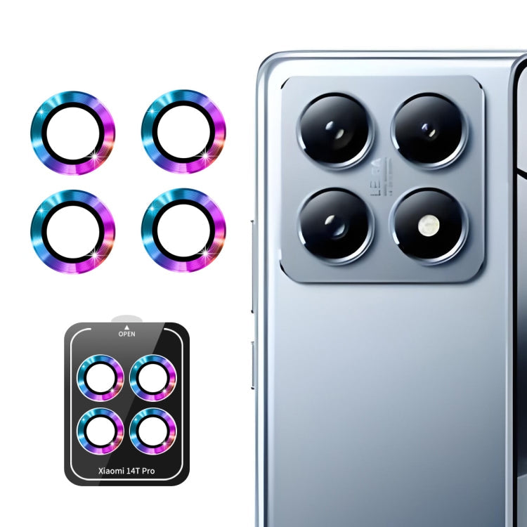For Xiaomi 14T Pro ENKAY 9H Rear Lens Aluminium Alloy Tempered Glass Film(Colorful)