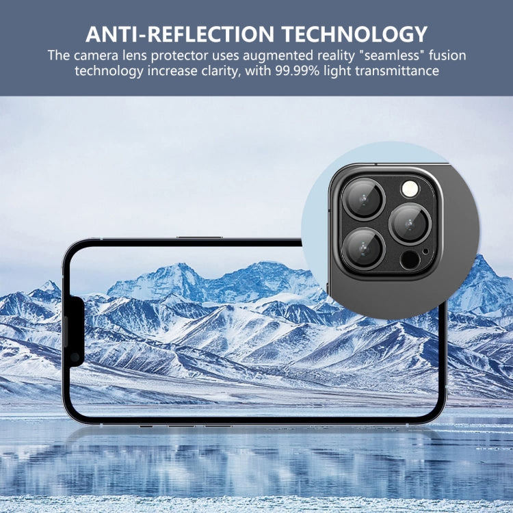 For iPhone 16 Pro / 16 Pro Max ENKAY Anti-reflection Camera Lens Aluminium Alloy Tempered Glass Film(Brown)