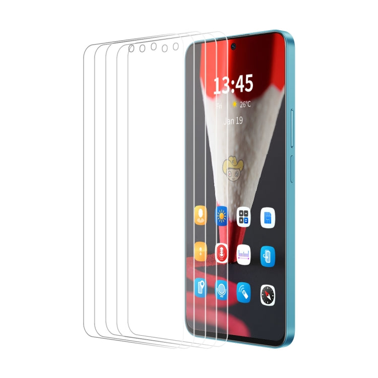 For Samsung Galaxy S24 FE 5G 5pcs ENKAY 9H Big Arc Edge High Aluminum-silicon Tempered Glass Film