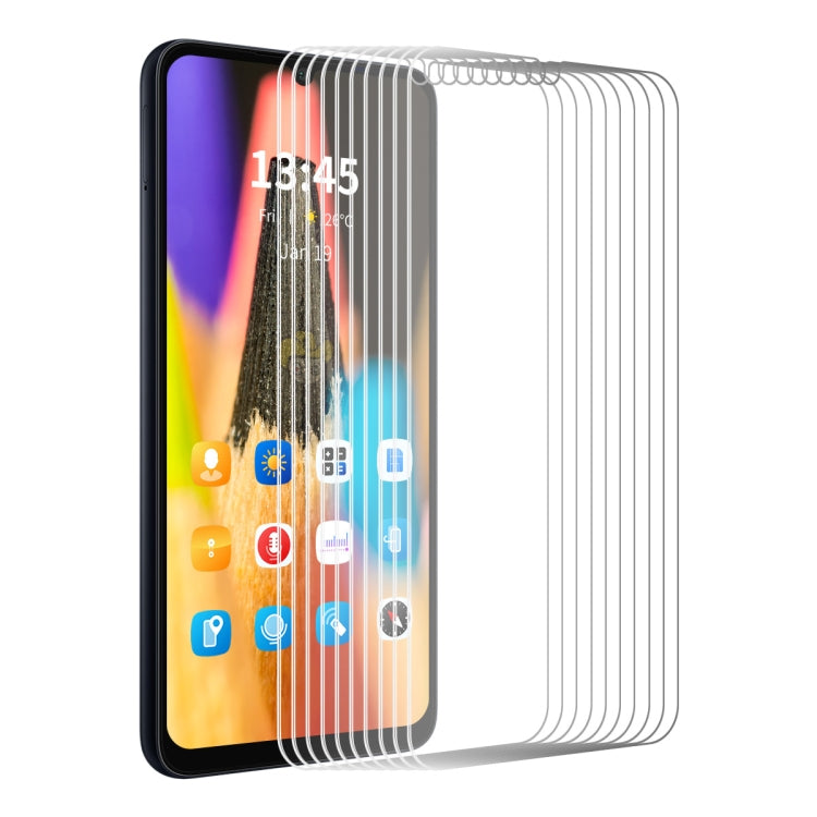 For Samsung Galaxy A06 10pcs ENKAY 9H Big Arc Edge High Aluminum-silicon Tempered Glass Film