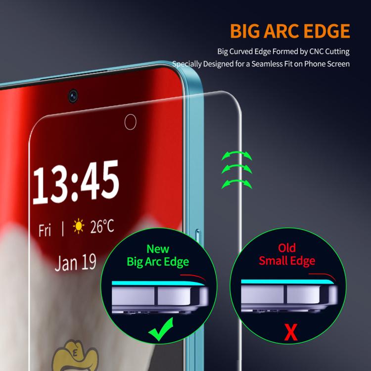 For Motorola Moto G Play 2025 ENKAY 9H Big Arc Edge High Aluminum-silicon Tempered Glass Film