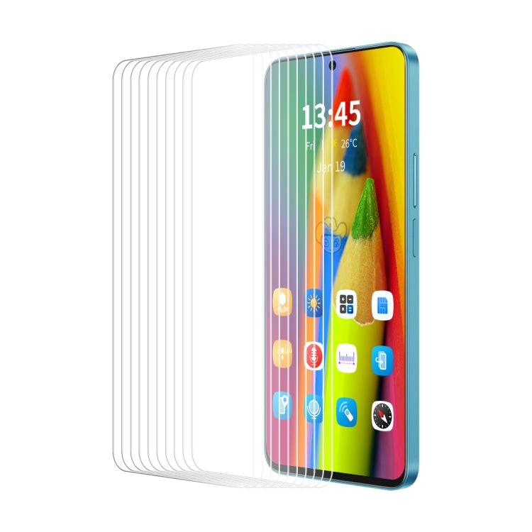 For Motorola Moto G04 10pcs ENKAY 9H Big Arc Edge High Aluminum-silicon Tempered Glass Film