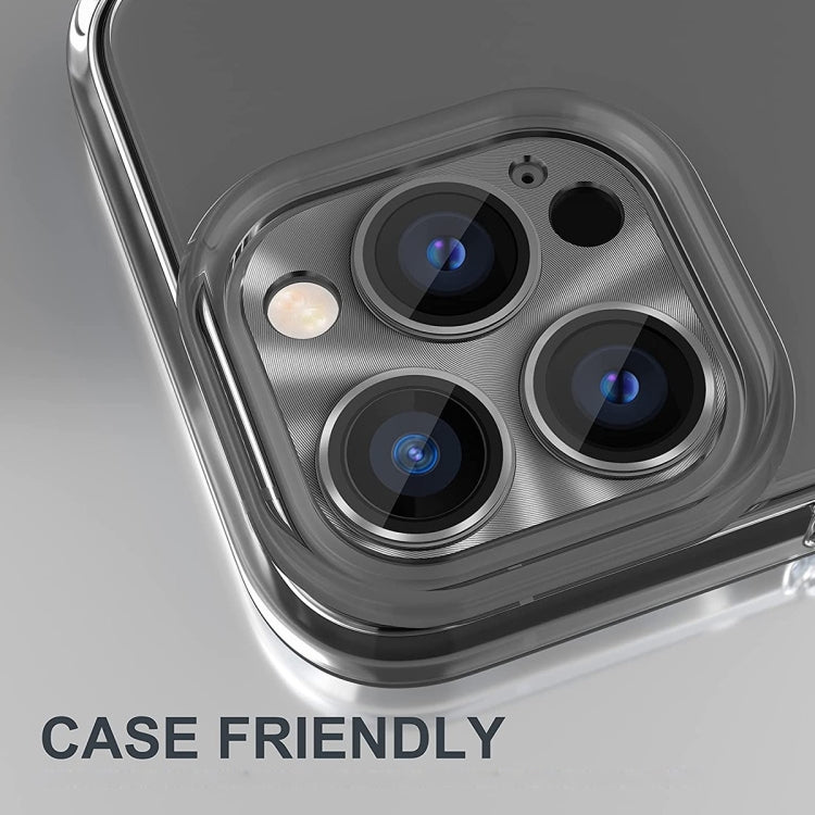 For iPhone 16 / 16 Plus ENKAY Aluminium Alloy Tempered Glass Lens Cover Film(Silver)