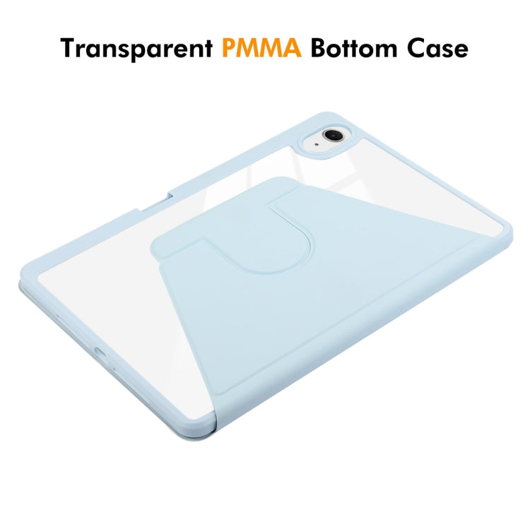 For iPad Air 13 2026 / 2025 / 2024 ENKAY 360 Rotation PMMA Leather Smart Tablet Case with Pen Slot(Grey)