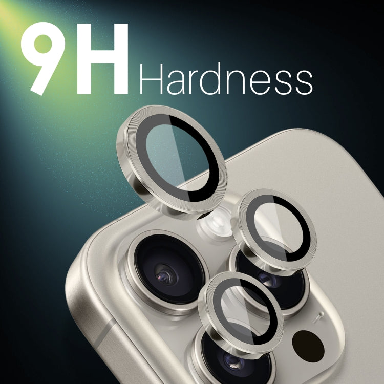 For iPhone 16 Pro / Pro Max NORTHJO 2 Sets 6pcs Camera Lens Protector Cover Metal Ring Film(Natural)