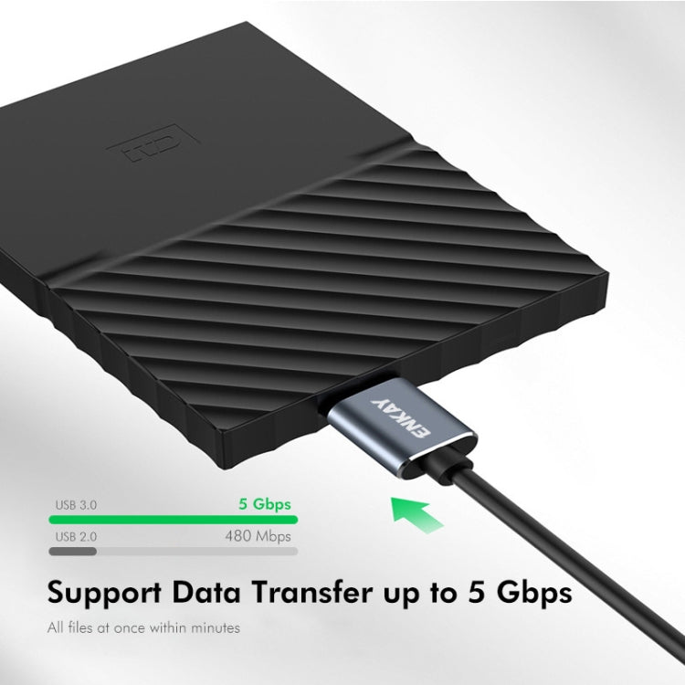 ENKAY USB 3.1 Type-C to USB 3.0 Micro B 10Gbps Data Camera Hard Drive Cable, Length:0.5m