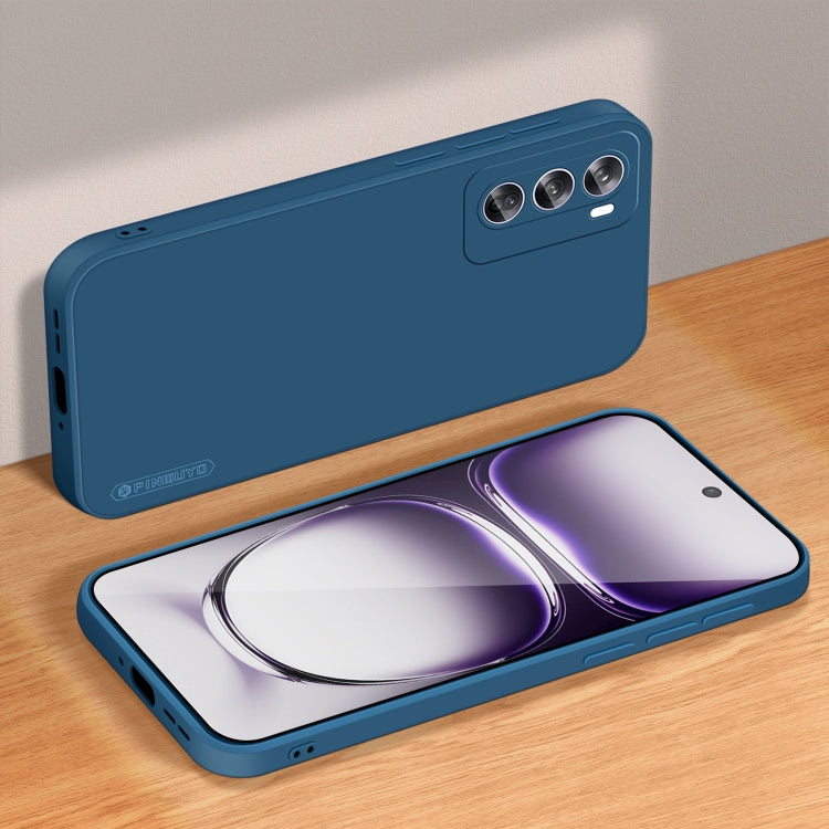For OPPO Reno12 Pro Global PINWUYO Sense Series Liquid Silicone TPU Phone Case(Blue)