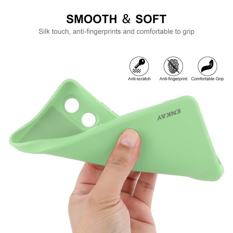 For OPPO K12x ENKAY Liquid Silicone Soft Shockproof Phone Case(Beige)
