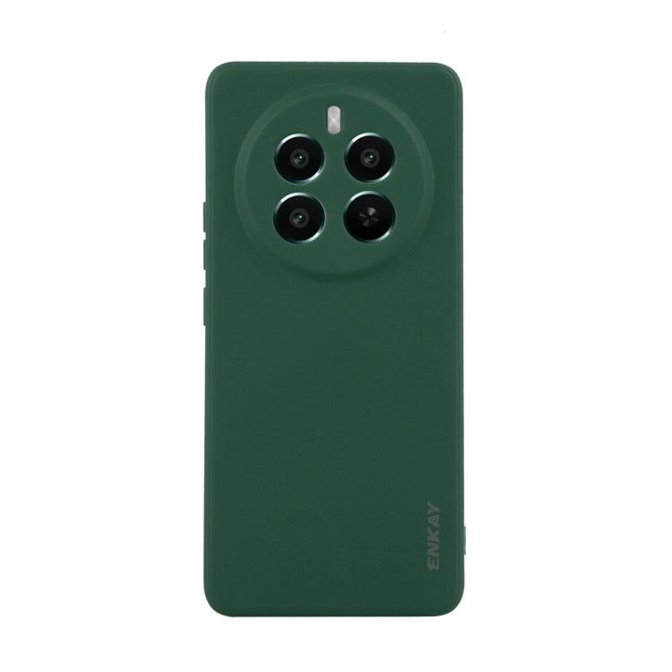 For Realme 12 Pro+ ENKAY Liquid Silicone Soft Shockproof Phone Case(Dark Green)