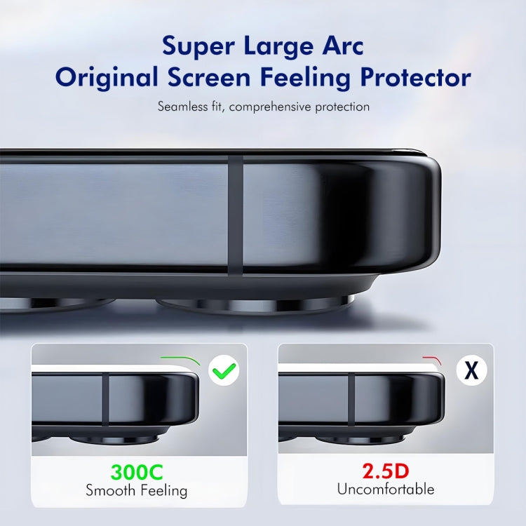 For iPhone 12 Pro Max ENKAY 300C Super Large Arc Full Coverage High Aluminum-silicon Tempered Glass Film
