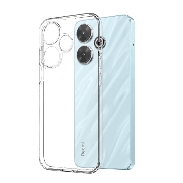 For Xiaomi Redmi 13 4G NORTHJO Transparent TPU Phone Case with Tempered Glass Film(Transparent)