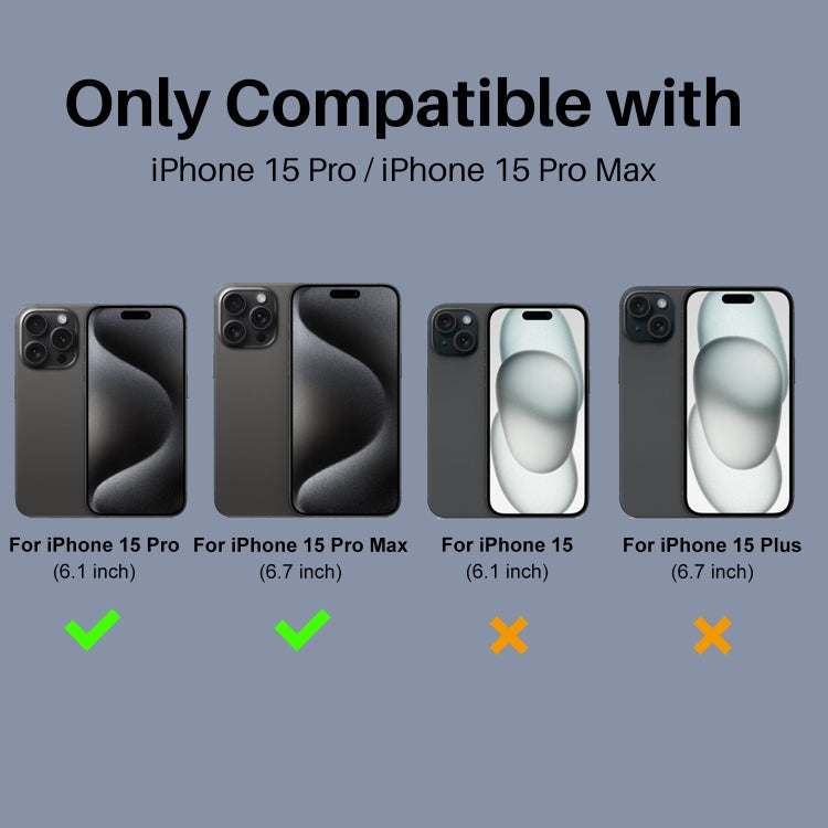 For iPhone 15 Pro / 15 Pro Max NORTHJO Camera Lens Protector 3D Night Shot Tempered Glass Film(Black)