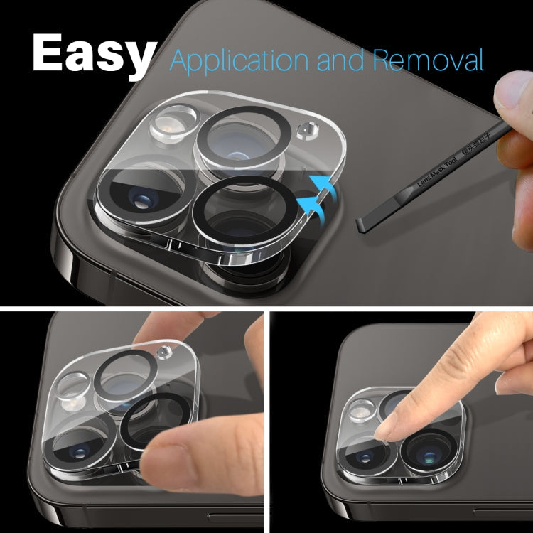 For iPhone 14 Pro / 14 Pro Max NORTHJO Camera Lens Protector 3D Night Shot Tempered Glass Film(Black)
