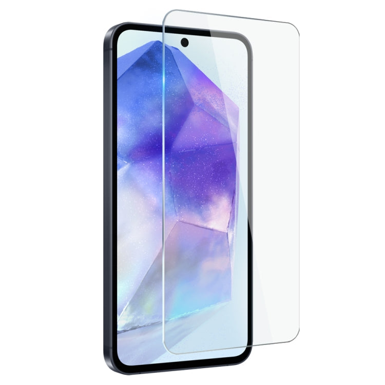 For Samsung Galaxy A55 5G NORTHJO 3 in 1 TPU Phone Case with Screen Protector and Lens Film(Transparent)