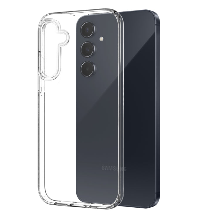 For Samsung Galaxy A55 5G NORTHJO 3 in 1 TPU Phone Case with Screen Protector and Lens Film(Transparent)