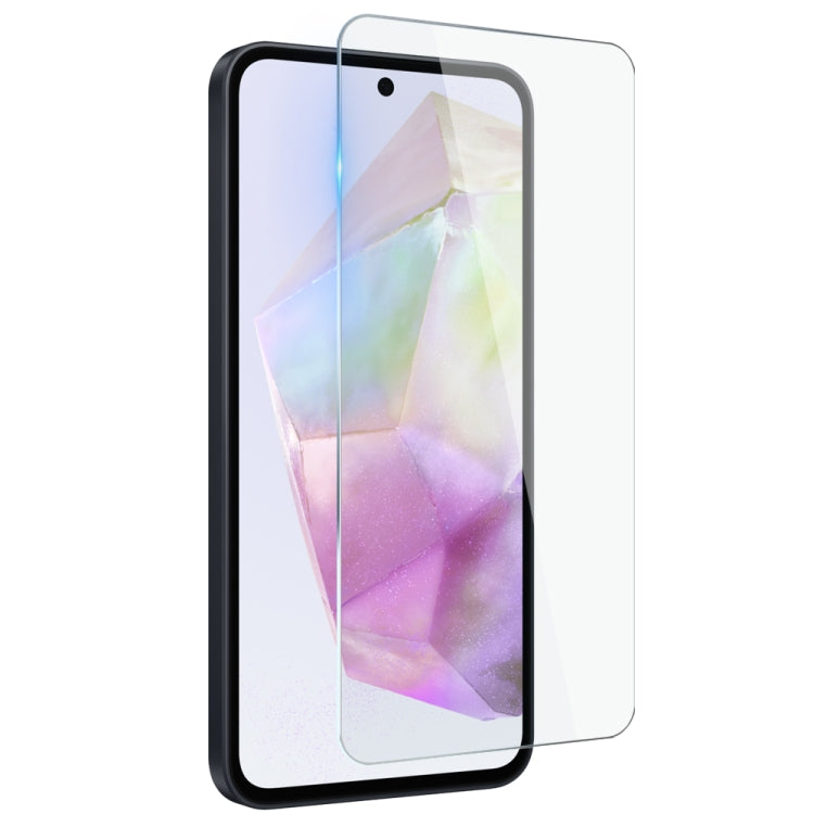 For Samsung Galaxy A35 5G NORTHJO 3 in 1 TPU Phone Case with Screen Protector and Lens Film(Transparent)