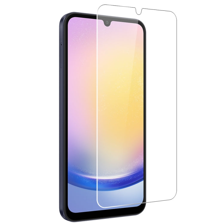 For Samsung Galaxy A25 5G NORTHJO 3 in 1 TPU Phone Case with Screen Protector and Lens Film(Transparent)