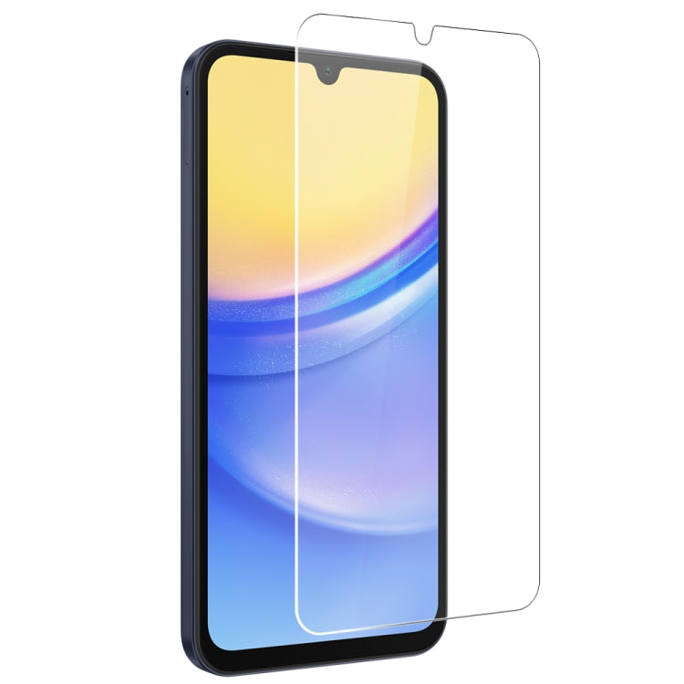 For Samsung Galaxy A15 4G / 5G NORTHJO 3 in 1 TPU Phone Case with Screen Protector and Lens Film(Transparent)