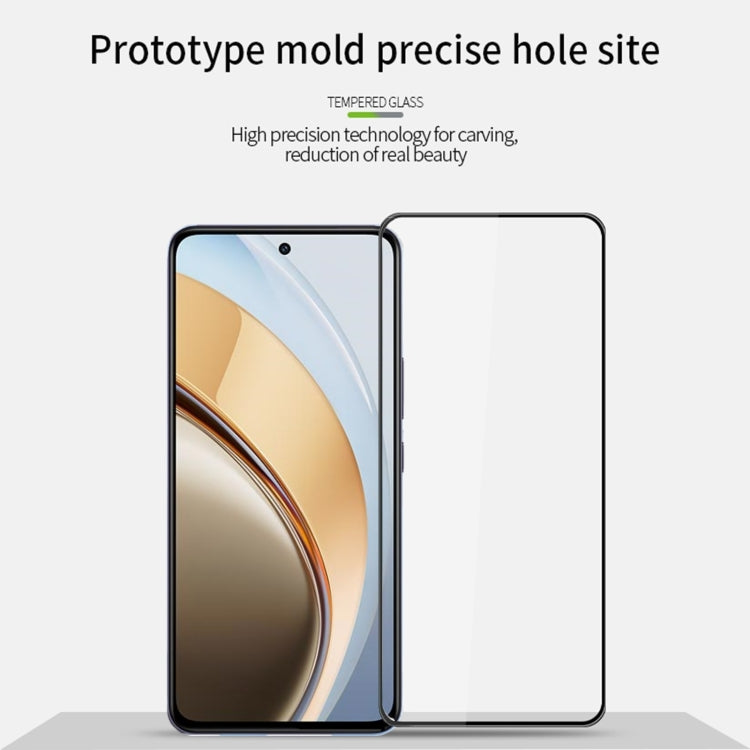 For vivo V40 Lite PINWUYO 9H 3D Curved Full Screen Explosion-proof Tempered Glass Film(Black)