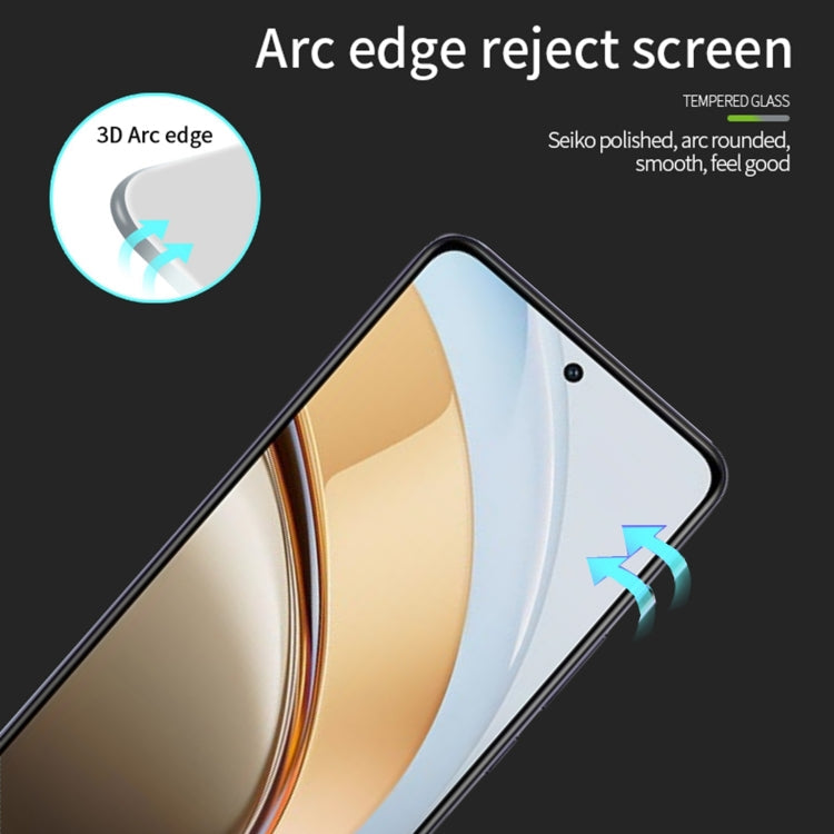 For vivo V40 Lite PINWUYO 9H 3D Curved Full Screen Explosion-proof Tempered Glass Film(Black)