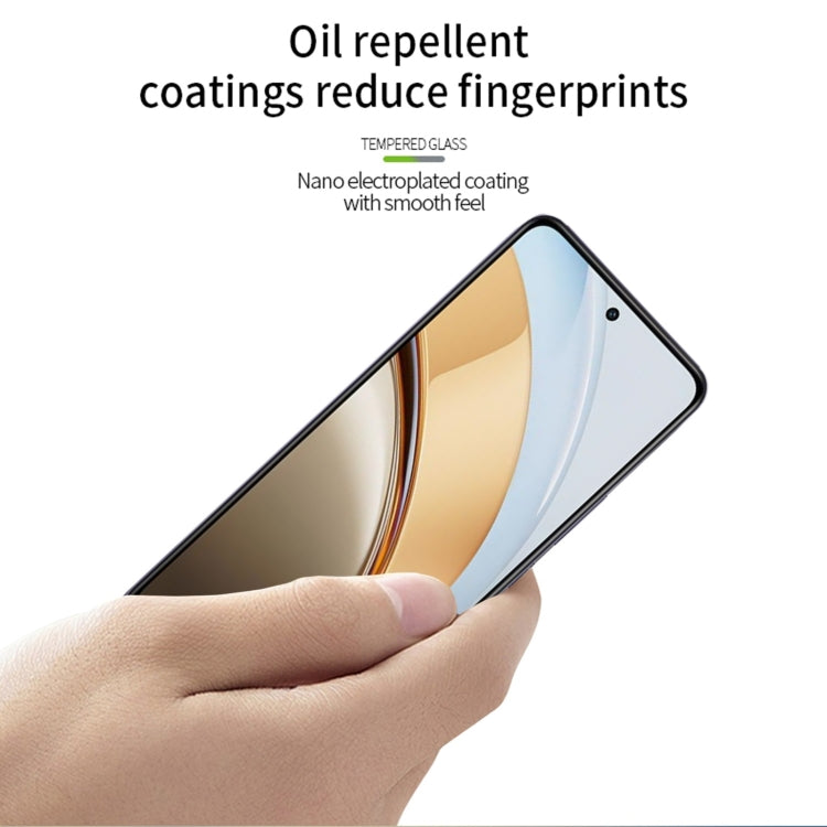 For vivo V40 Lite PINWUYO 9H 3D Curved Full Screen Explosion-proof Tempered Glass Film(Black)