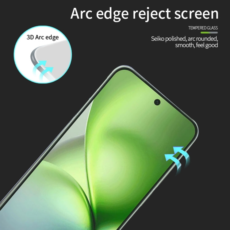 For vivo X200 Pro mini PINWUYO 9H 3D Curved Full Screen Explosion-proof Tempered Glass Film(Black)