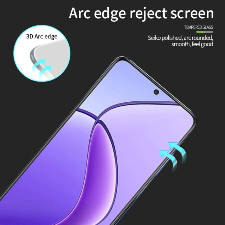 For Realme 12 PINWUYO 9H 3D Curved Explosion-proof Tempered Glass Film(Black)