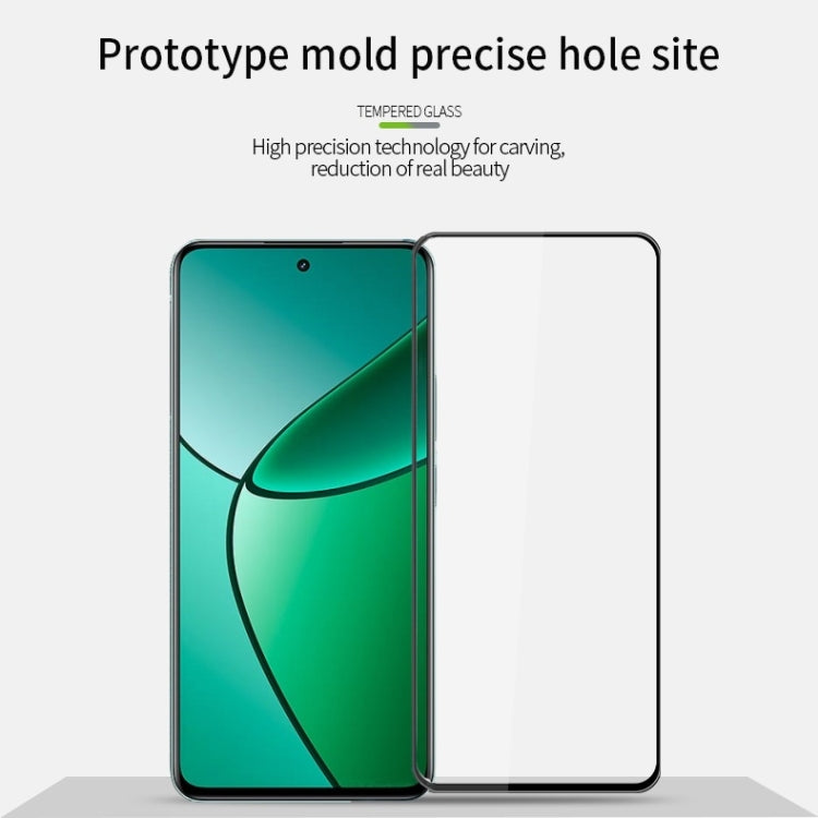 For Realme 12+ PINWUYO 9H 3D Curved Explosion-proof Tempered Glass Film(Black)