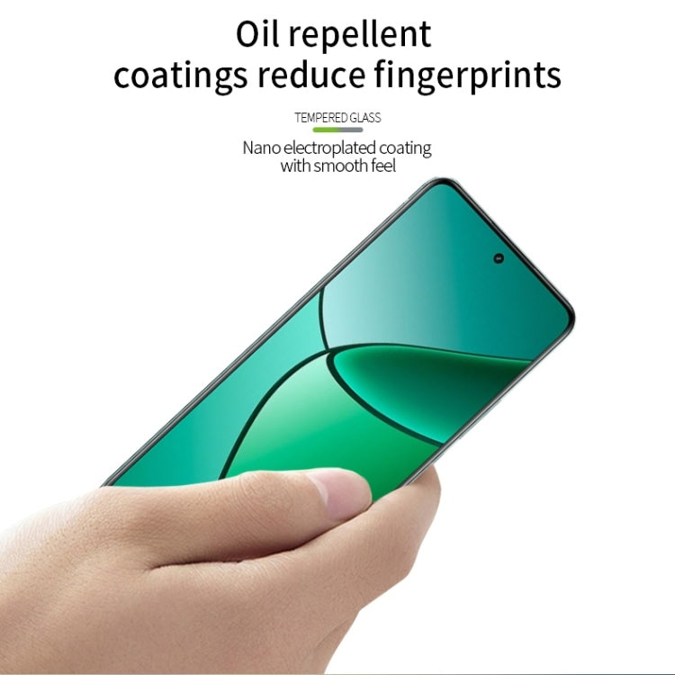 For Realme 12+ PINWUYO 9H 3D Curved Explosion-proof Tempered Glass Film(Black)