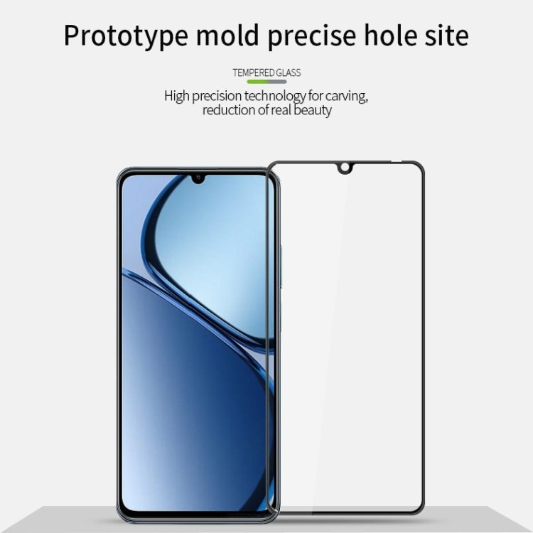 For Realme C61 / C63 PINWUYO 9H 3D Curved Explosion-proof Tempered Glass Film(Black)