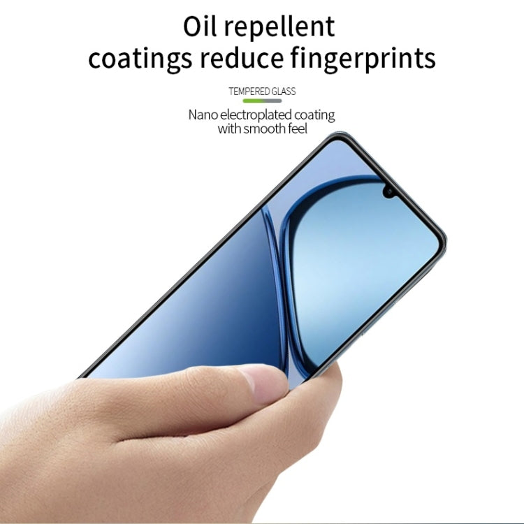 For Realme C61 / C63 PINWUYO 9H 3D Curved Explosion-proof Tempered Glass Film(Black)