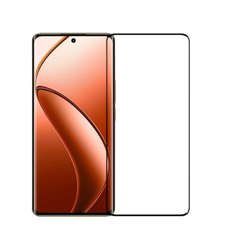 For Realme 12 Pro+ PINWUYO 9H 3D Hot Bending Tempered Glass Film(Black)