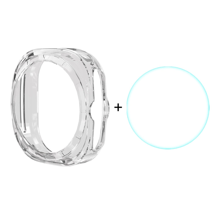 For Samsung Galaxy Watch Ultra 47mm / Ultra 2025 ENKAY Hat-Prince Electroplated Soft TPU Cover + 0.2mm 9H Glass Screen Protector(Transparent)