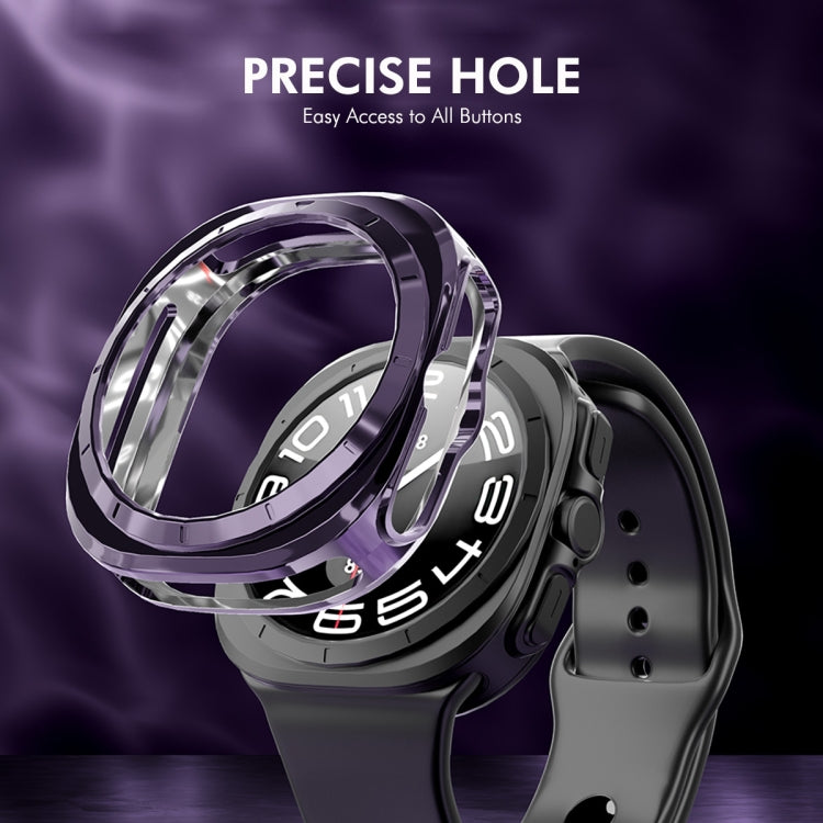 For Samsung Galaxy Watch Ultra 47mm / Ultra 2025 ENKAY Hat-Prince Electroplated Soft TPU Cover + 0.2mm 9H Glass Screen Protector(Silver)