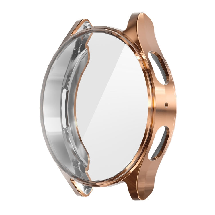 For Samsung Galaxy Watch7 44mm ENKAY Hat-Prince Full Coverage Electroplated Soft TPU Case with Screen Protection(Rose Gold)