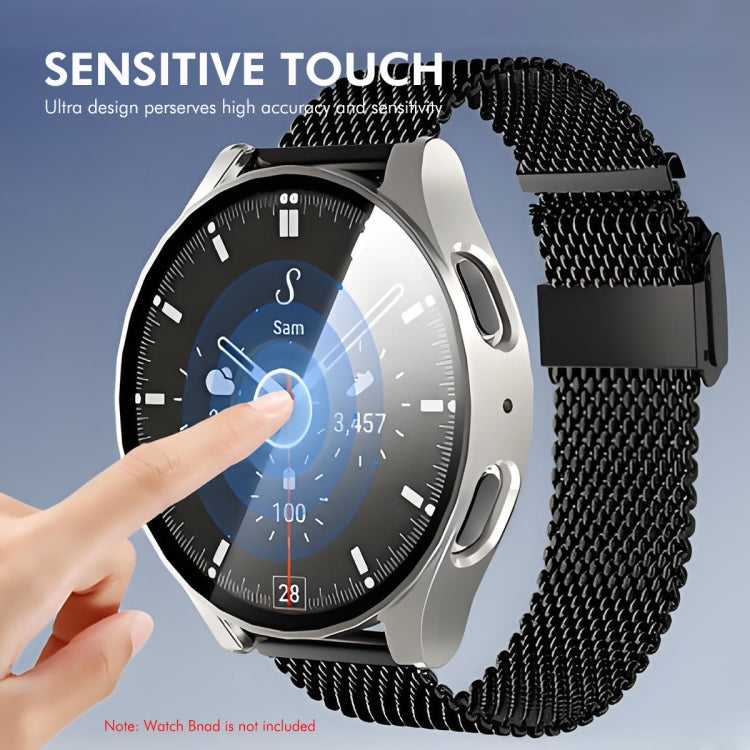 For Samsung Galaxy Watch7 40mm ENKAY Hat-Prince Full Coverage PC + Tempered Glass Film Integrated Watch Case(Black)
