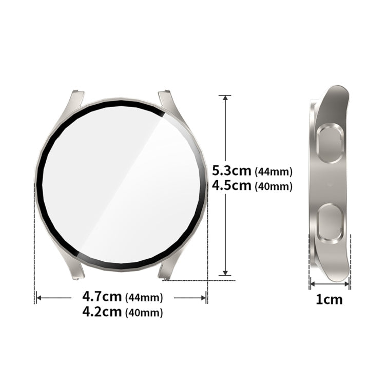For Samsung Galaxy Watch7 40mm ENKAY Hat-Prince Full Coverage PC + Tempered Glass Film Integrated Watch Case(Black)
