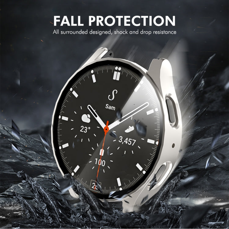 For Samsung Galaxy Watch7 44mm ENKAY Hat-Prince Full Coverage PC + Tempered Glass Film Integrated Watch Case(Black)