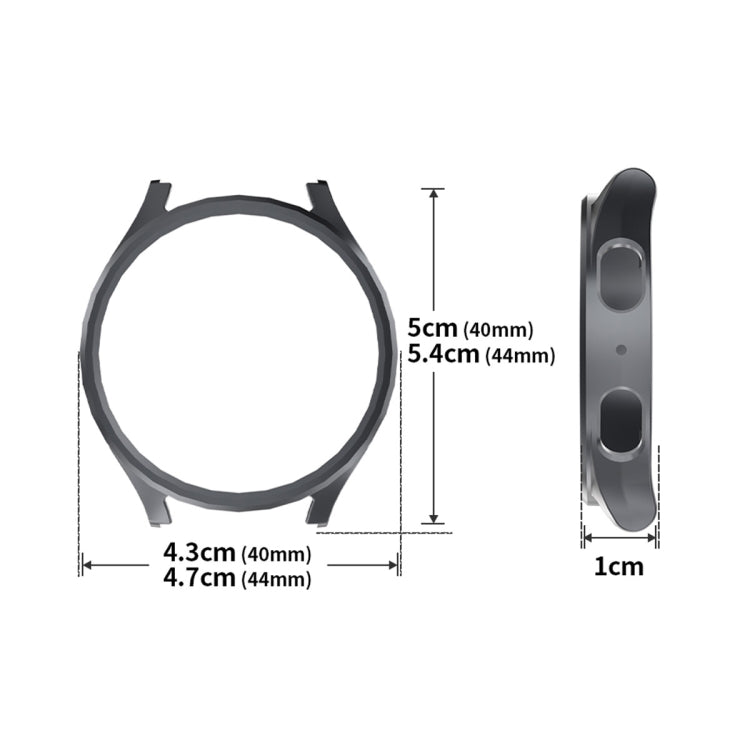 For Samsung Galaxy Watch7 40mm ENKAY Hat-Prince Electroplated Hard PC Case + 0.2mm 9H Glass Screen Protector(Dark Green)