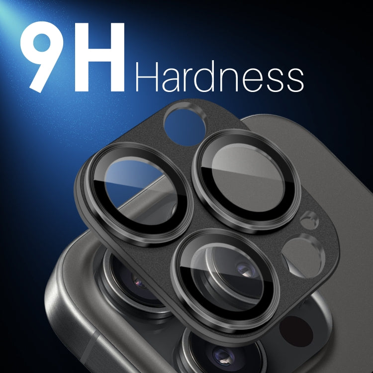 For iPhone 16 Pro / 16 Pro Max NORTHJO Matte Camera Lens Protector Tempered Glass Rear Lens Film(Black)