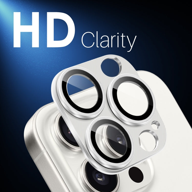 For iPhone 16 Pro / 16 Pro Max NORTHJO CD Vein Camera Lens Protector Tempered Glass Rear Lens Film(Silver)