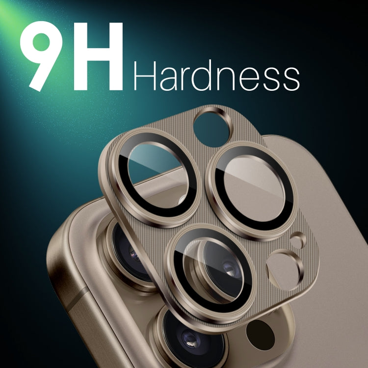 For iPhone 16 Pro / 16 Pro Max NORTHJO CD Vein Camera Lens Protector Tempered Glass Rear Lens Film(Brown)