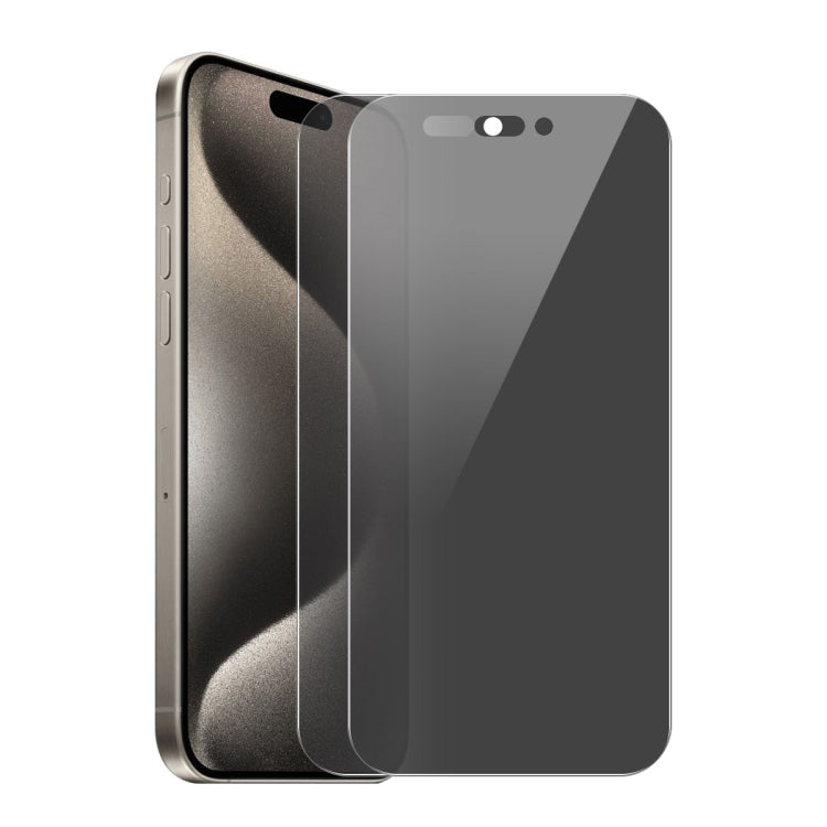 For iPhone 15 Pro 2pcs ENKAY Hat-Prince 28 Degree Anti-peeping Privacy Tempered Glass Film