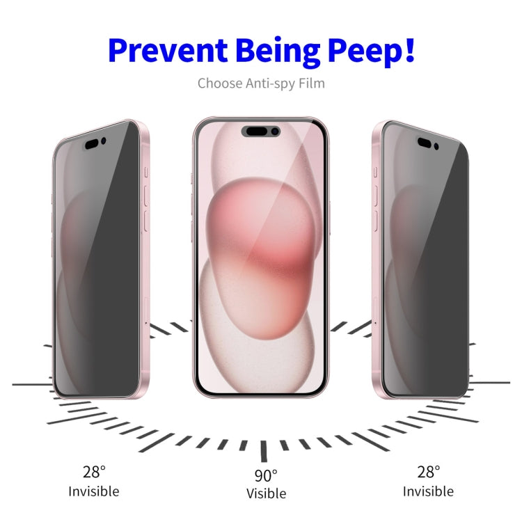 For iPhone 16 Plus 5pcs ENKAY Hat-Prince 28 Degree Anti-peeping Privacy Tempered Glass Film