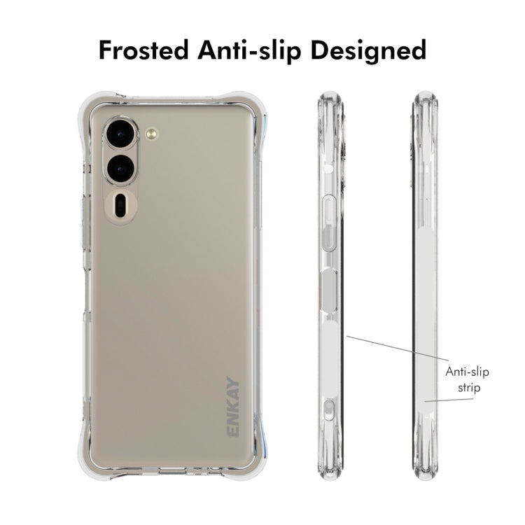 For Fujitsu Arrows We2 Plus / F-51E ENKAY Hat-Prince Transparent TPU Shockproof Phone Case