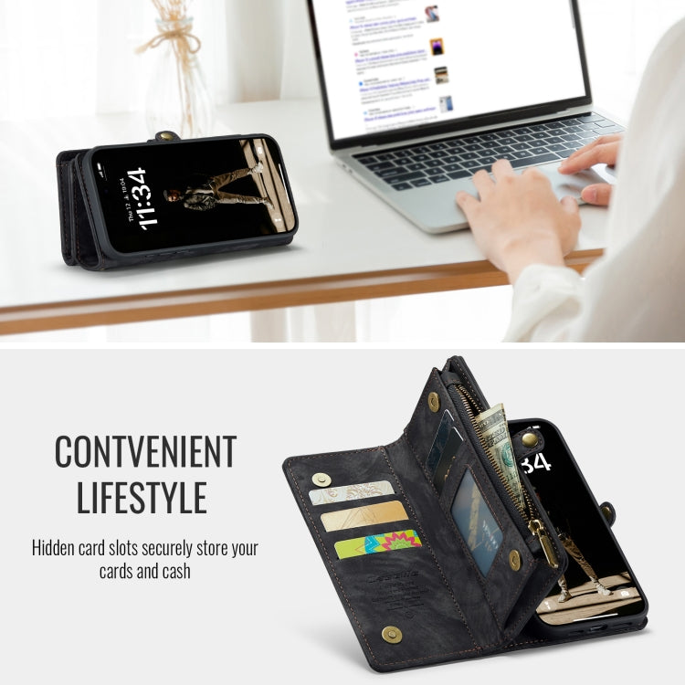 For iPhone 16 Pro Max CaseMe 008 Detachable Multifunctional Leather Phone Case(Black)