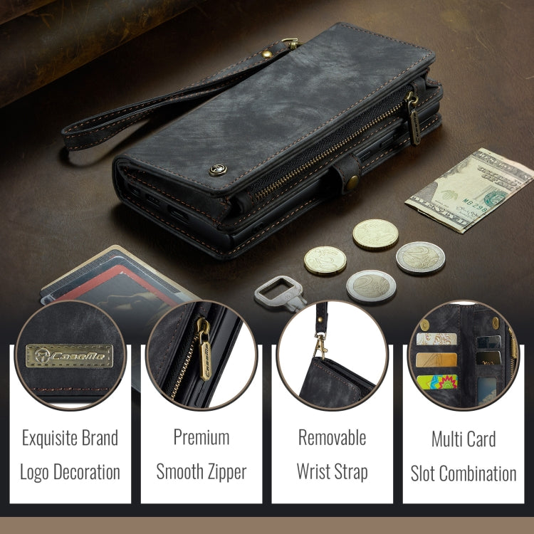 For iPhone 16 Pro CaseMe 008 Detachable Multifunctional Leather Phone Case(Black)