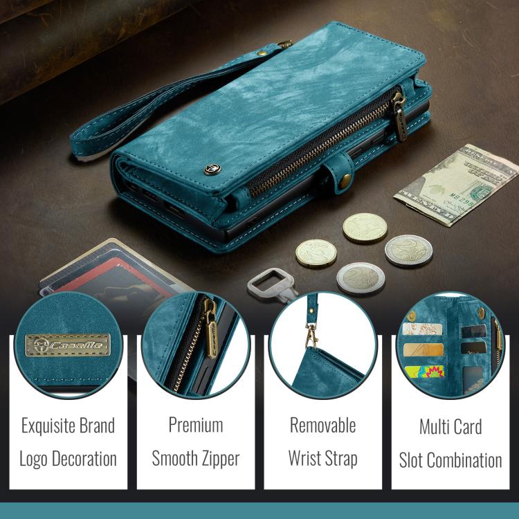 For iPhone 17e / 16e CaseMe 008 Detachable Multifunctional Leather Phone Case(Blue)