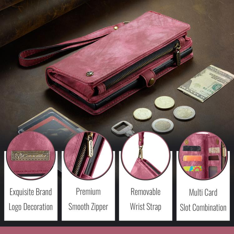 For iPhone 17e / 16e CaseMe 008 Detachable Multifunctional Leather Phone Case(Red)