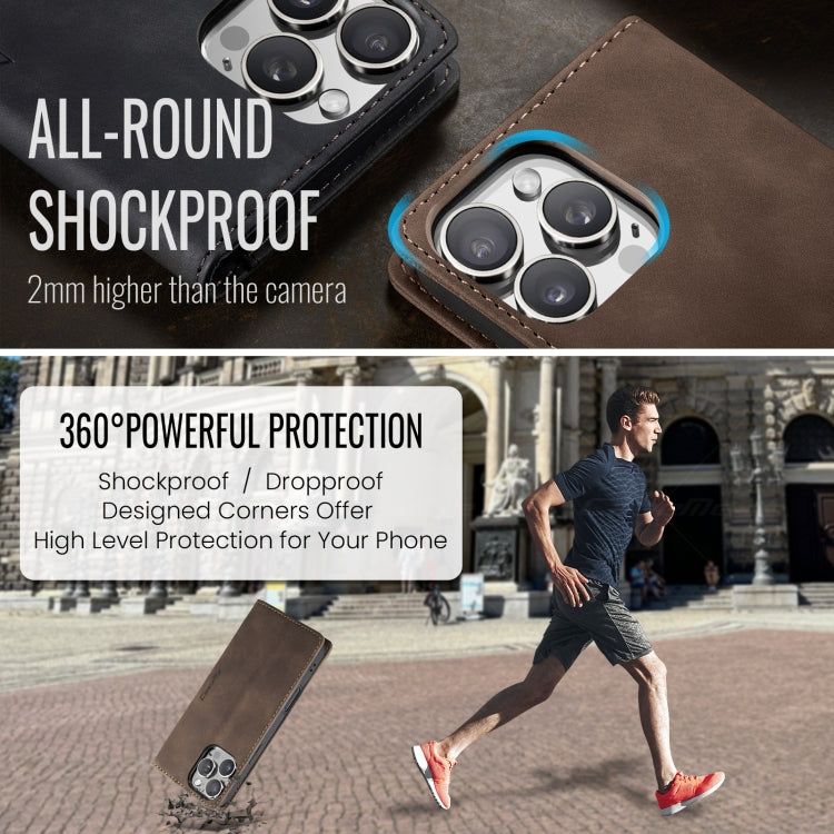For iPhone 16 Pro Max CaseMe 013 Multifunctional Horizontal Flip Leather Phone Case(Coffee)